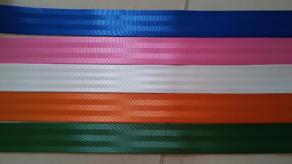 

5 of 2meter 48mm wide SEAT BELT STRAP WEBBING 5 Colors Break Strength 2500KG