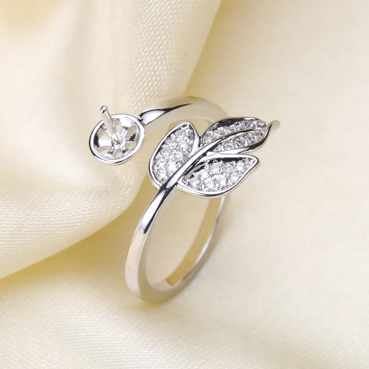 

Wholesale freshwater pearl & silver plated ring mounting, Fashion style ring fitting accessory ,Pearl /Crystal , stone Bead