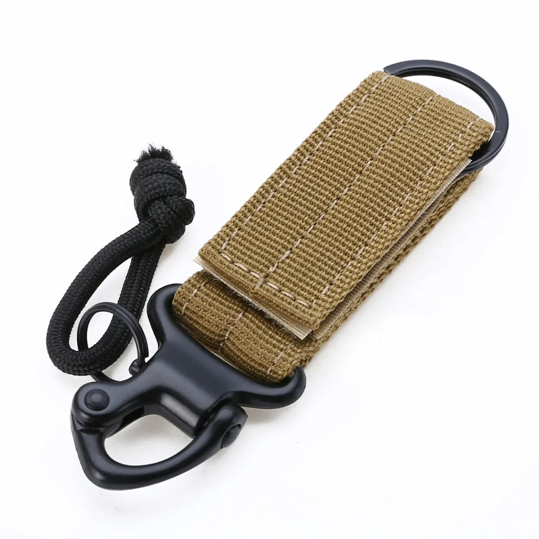 

1PCS Multifunctional Nylon Outdoor Keychain Buckle Belt Camping Tactical Carabiner Military Keychain Clasp Ring Hook Strap