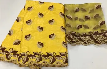 

Popular latest african laces african swiss voile lace in switzerland 5+2yards african fabric for dress cotton lace HS-A10