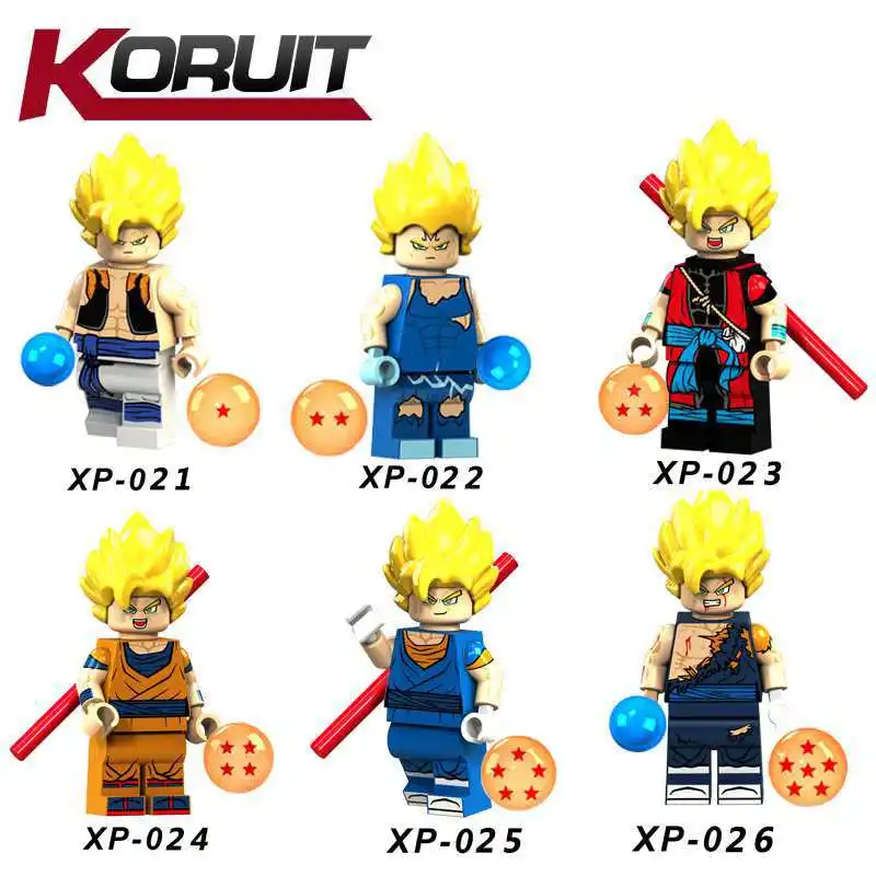 

Coreui Safe Non-toxic And Tasteless ABS Assembly Blocks Dragon Ball Series Puzzle Popular toys For Children Unisex Gift 6pcs/Lot