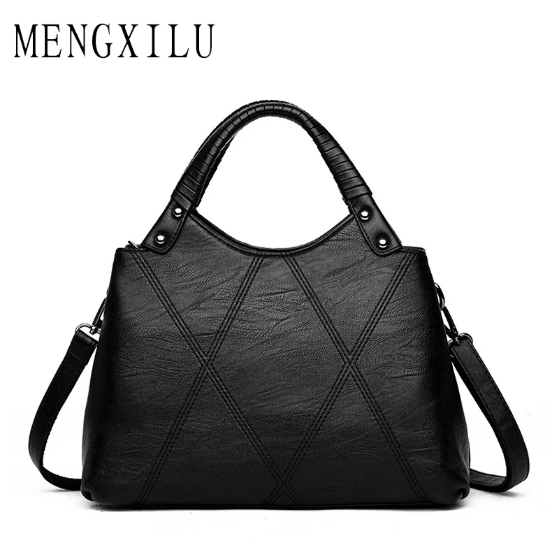 MENGXILU Brand Ladies Hand Bags PU Leather Bag Women Casual Crossbody Bags 2018 Fashion Luxury Handbags Designer Knitting Tote MENGXILU Brand Ladies Hand Bags PU Leather Bag Women Casual Crossbody Bags 2018 Fashion Luxury Handbags Designer Knitting Tote