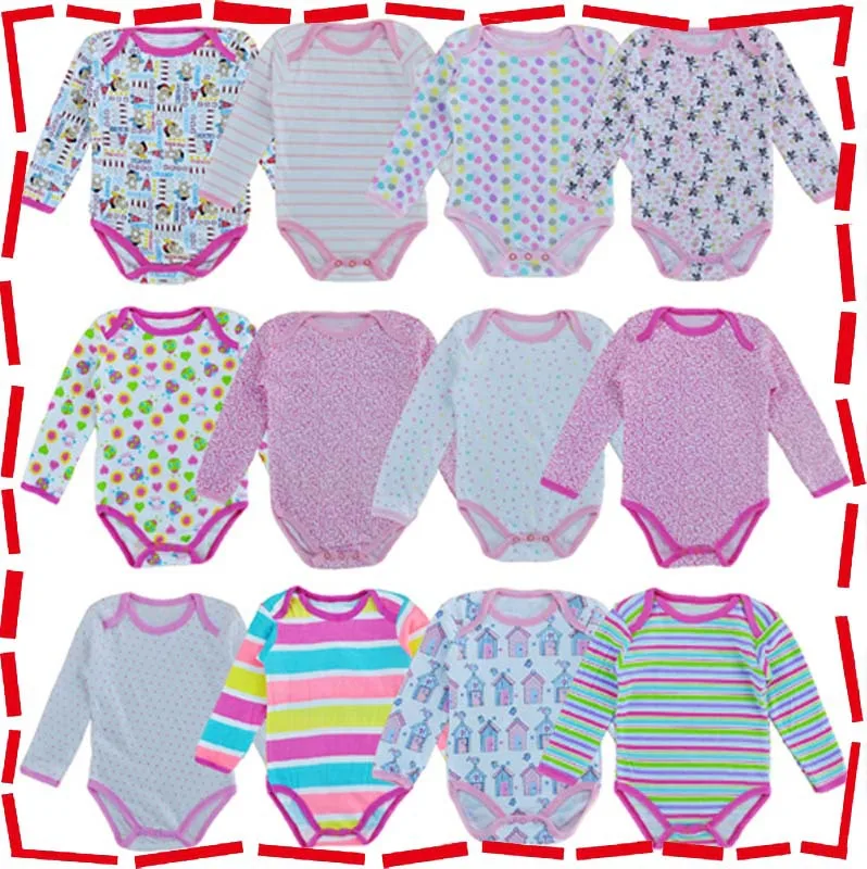 cheap baby clothing Baby Girl Bodysuit 100 cotton Infant Jumpsuit