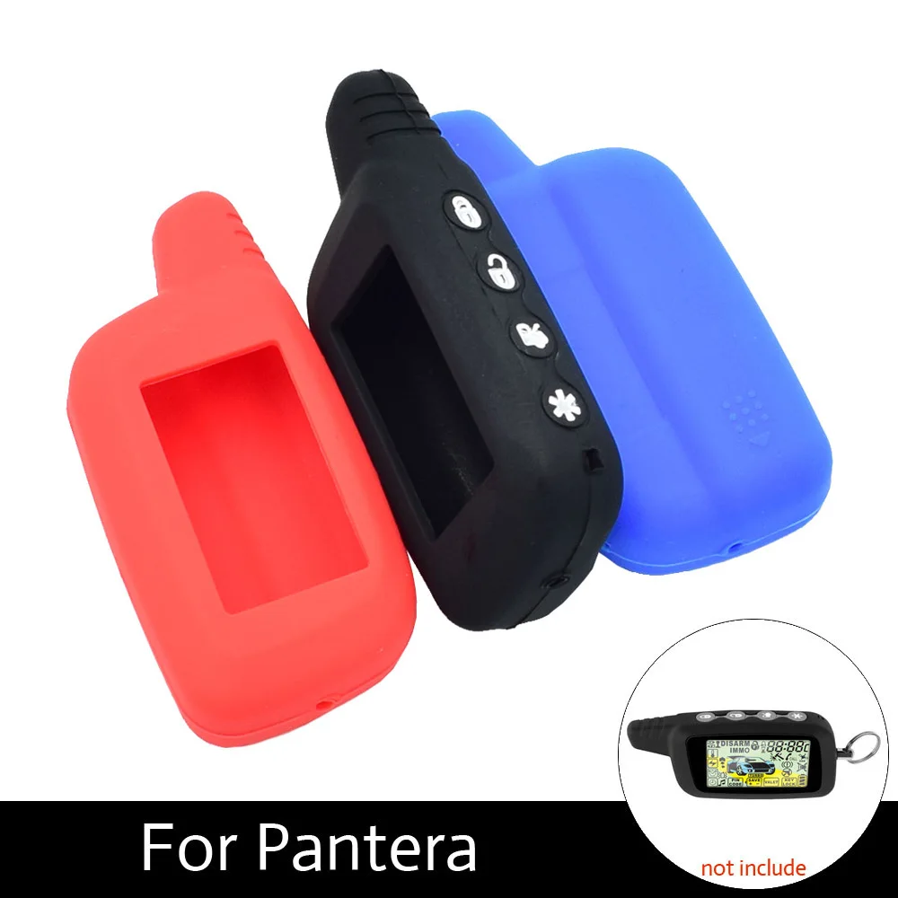 ATOBABI Silicone Keychain Case For Pantera LCD SLK-625 SLK-675RS SLK-650RS Burgar Alarm Remote Control 2 Way Car Alarm Keychain