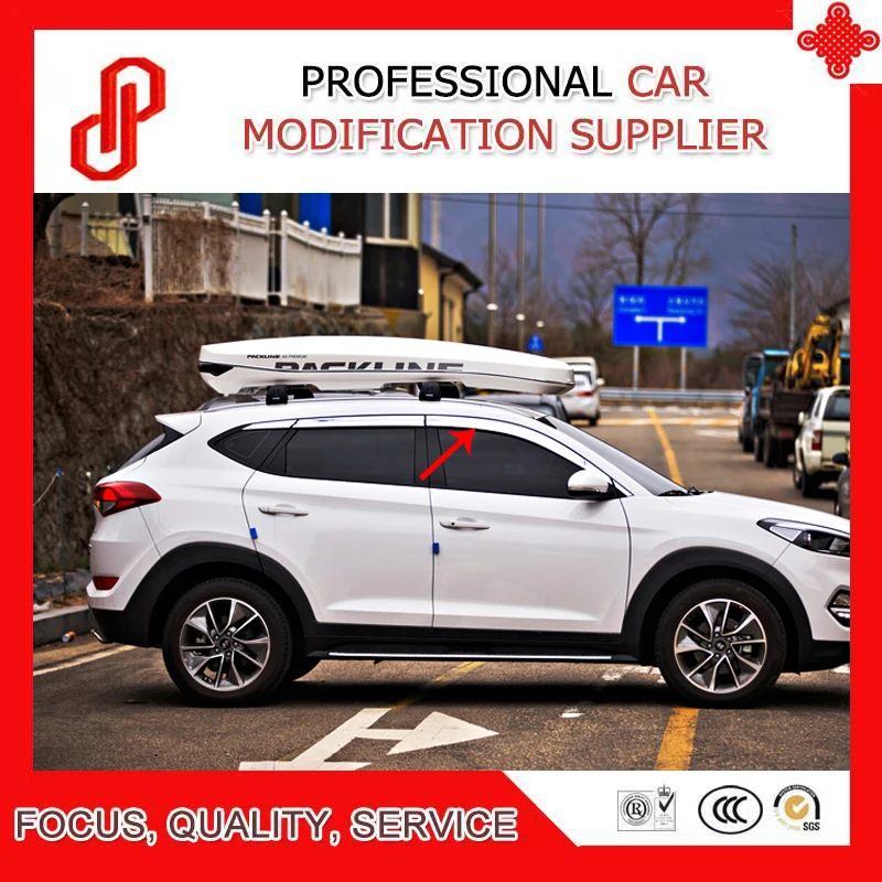 

High Quality ABS plating decorative trim vent shade rain sun wind deflector window visor for Tucson 2015 2016 2017 2018 2019