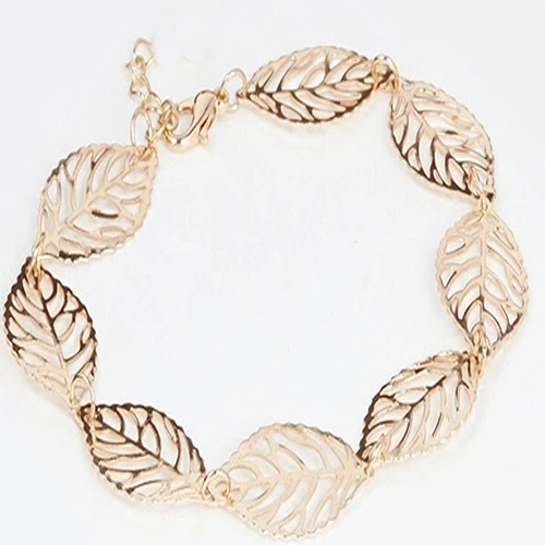 New Arrival Women Fashion Summer Hollow Charm Creative Leaf Shape Anklet Holiday Jewelry