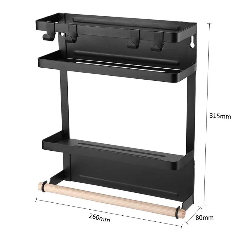 Магнитная стойка для холодильника, боковая полка, боковой держатель, многоцелевой, для специй, для хранения трещин, для холодильника, для кухни, органайзер, держатель