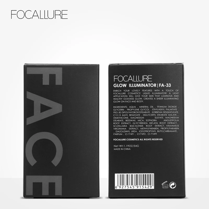 Жидкий от focallure Хайлайтер для макияжа бронзаторы осветитель 4 вида цветов