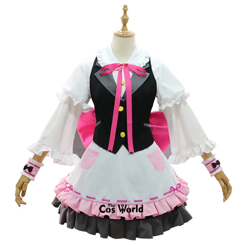 Love Live Sunshine Aqours Kurosawa рубиновое платье для горничной Униформа наряд аниме костюмы