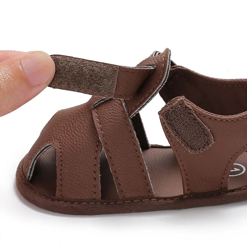 Ideacherry/Летняя детская обувь; обувь для новорожденных мальчиков из искусственной кожи; обувь для малышей 0-18 месяцев; мягкая дышащая обувь для малышей