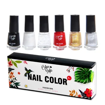 

6pcs Women Nail Art Nail Polish Gel Set DIY Art Long Lasting Waterproof Fashion Non-toxic Nail Polish For Women