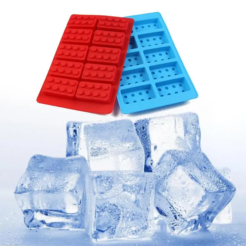 

DIY Lego Brick Blocks Silicone Ice Mold Rectangular Ice Cubes Tray Cake Tools Fondant Mould Wine Ice Cream Tools