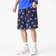 Мужские летние пляжные шорты мужские шорты кэжуал с принтом на шнурке мужские уличная мода Мужские шорты из хлопчатобуманой ткани "канифас" пляжные шорты