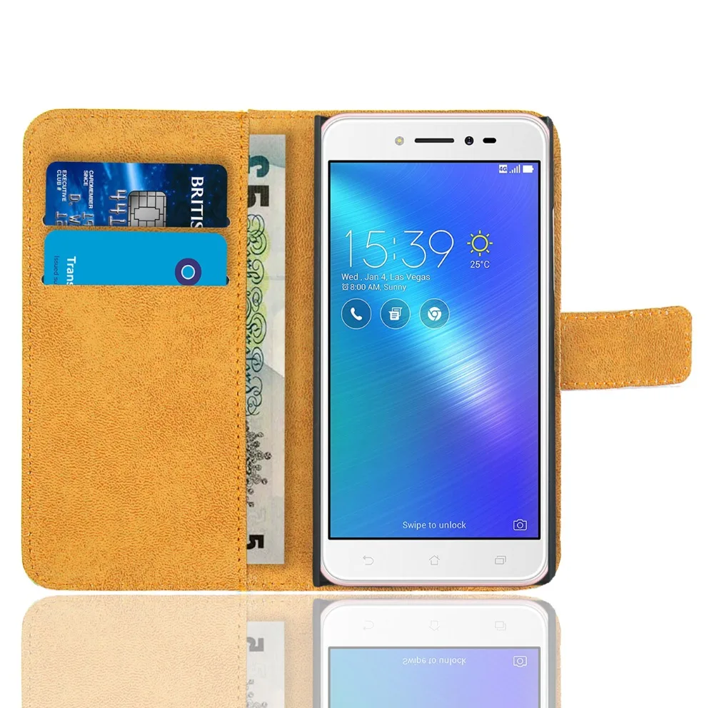 Чехол для Asus Zenfone Live ZB501KL (5 0 &quot) кошелек из натуральной кожи сумка Coque/чехол