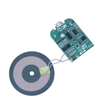 

1Set/lot Fast wireless charger transmitter module coil PCBA circuit board universal QI import ST fast charging program