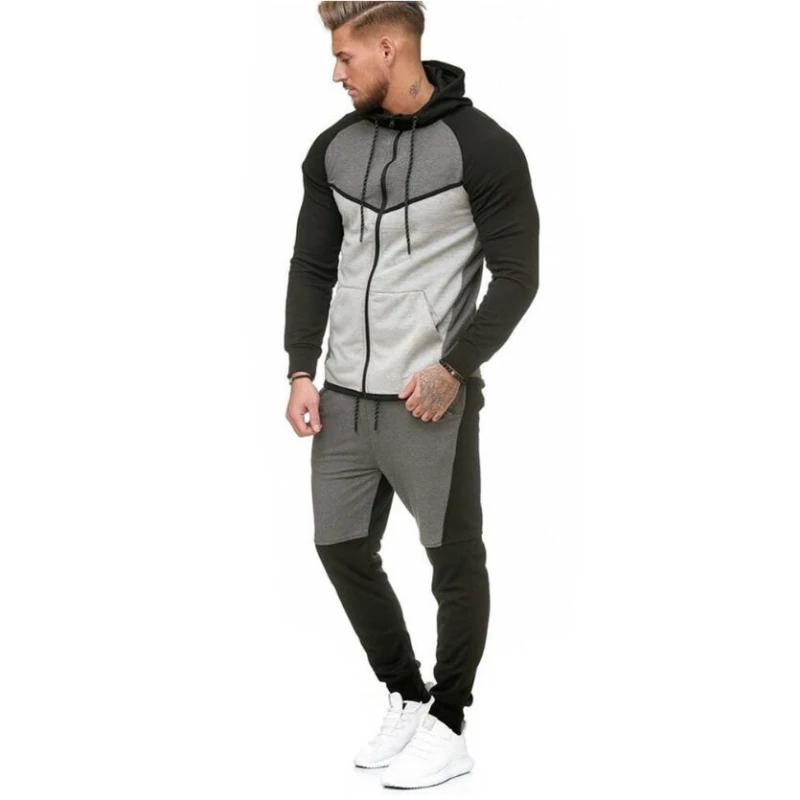 Suit Sport Clothing Set Running Jogger Tracksuit (5)