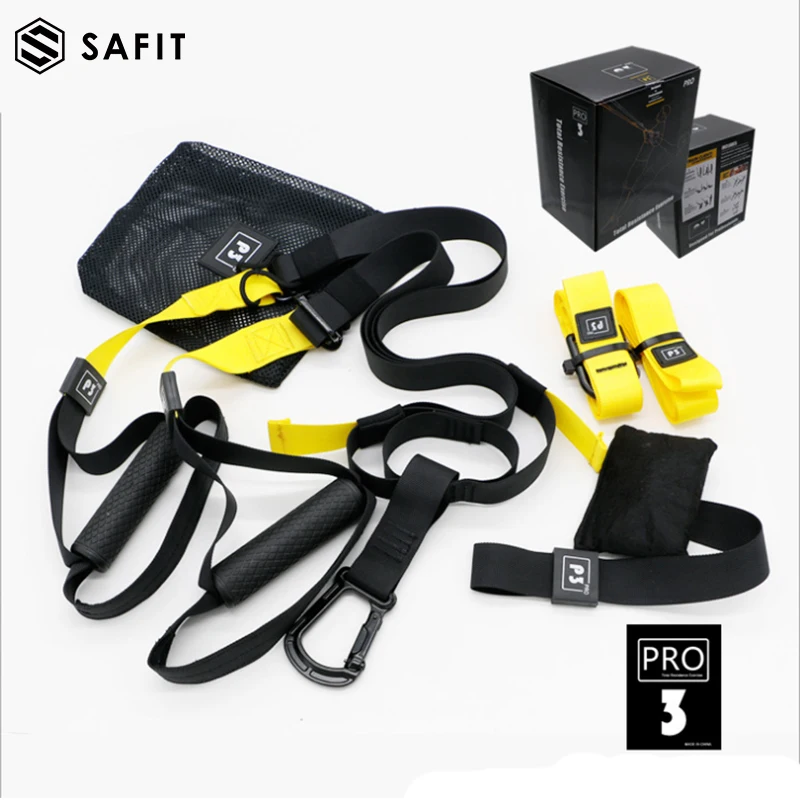 

SaFit Resistance Bands Adjustable Hanging training straps Exercise Bands Basic Kit + Door Anchor,Tension Pull Rope for Home Exe