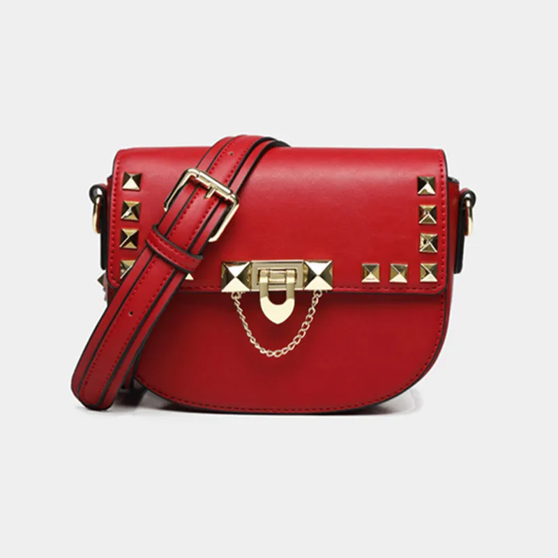 

2019 New Famous Designer Women Purse and Handbags Luxury Fashion Rivet Chain Shoulder Messenger Bags