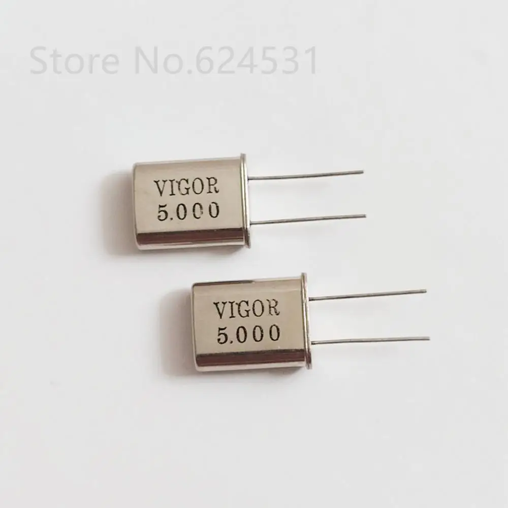 10pcs 5MHZ 49U In-line Passive Quartz Resonator 2P type 5M 5.000MHZ