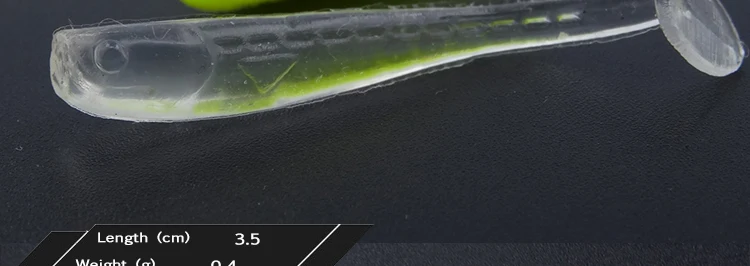 Artificial Bait 3.5cm 0.4g Soft Minnow Wobbler Worm bait Jig Head Soft Lure Shad Fly Rock Fishing Silicon Rubber Fishing Lure (3)