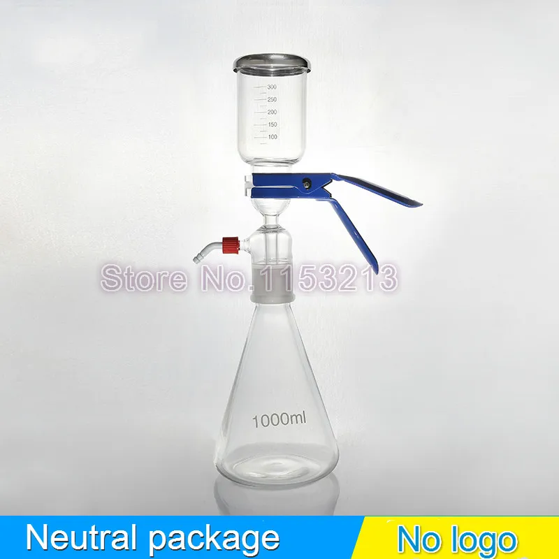 1000ml Solution filter bottle Vacuum filtration device Sand core