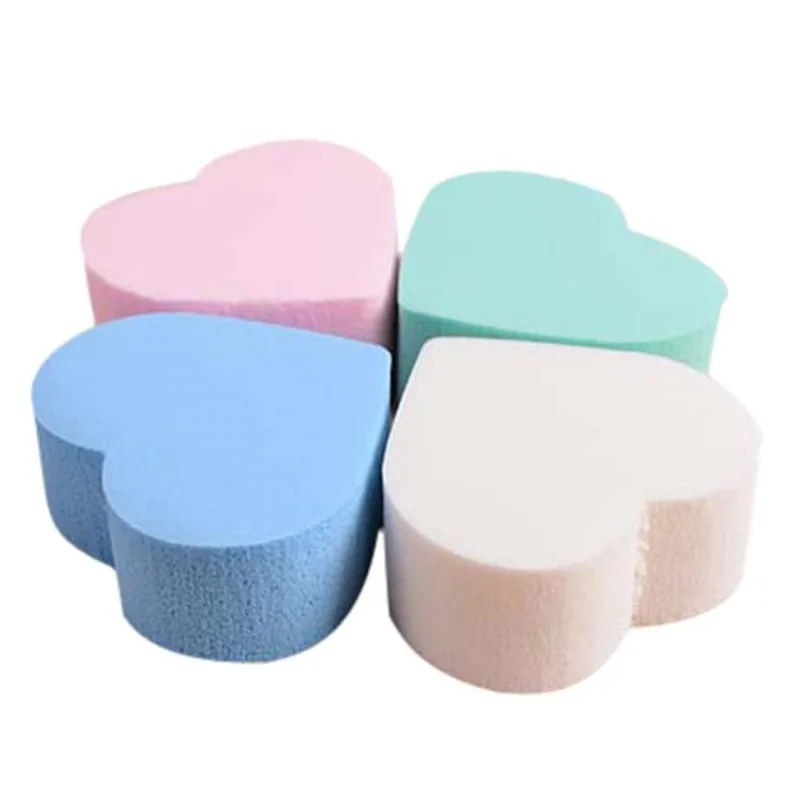 

4PC Pro Flawless Makeup Sponge Foundation powder Puff Smooth Heart-shaped Sponges Concealer cosmetics Kit