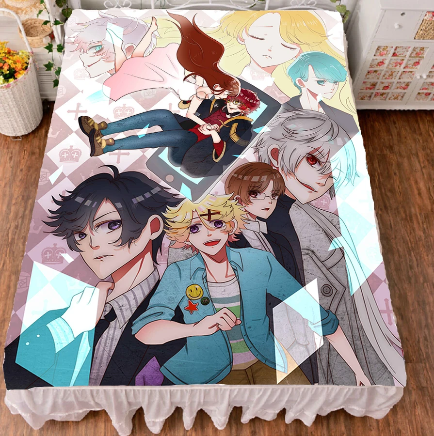 

Japanese Anime Mystic Messenger Bed sheet Throw Blanket Bedding Coverlet Cosplay Gifts dropshipping