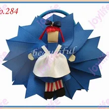 30 шт. 4,5 '' ласточкин хвост символ волосы луки эластичные волосы банты заколки для волос