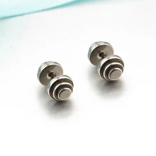 GEOMEE, 1 пара, хип-хоп стиль, мужские фитнес-гантели, мужские серьги, персональный хипстер, темпера, Мужские Простые уличные рок-серьги, E228-T2