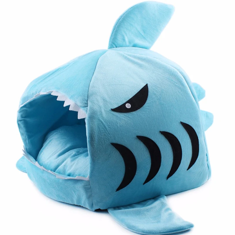 prativerdi Soft Dog House For Large Dog Warm Shark Dog House Tent High Quality Cotton Small Dog Cat Bed Puppy mat Pet hondenmand6