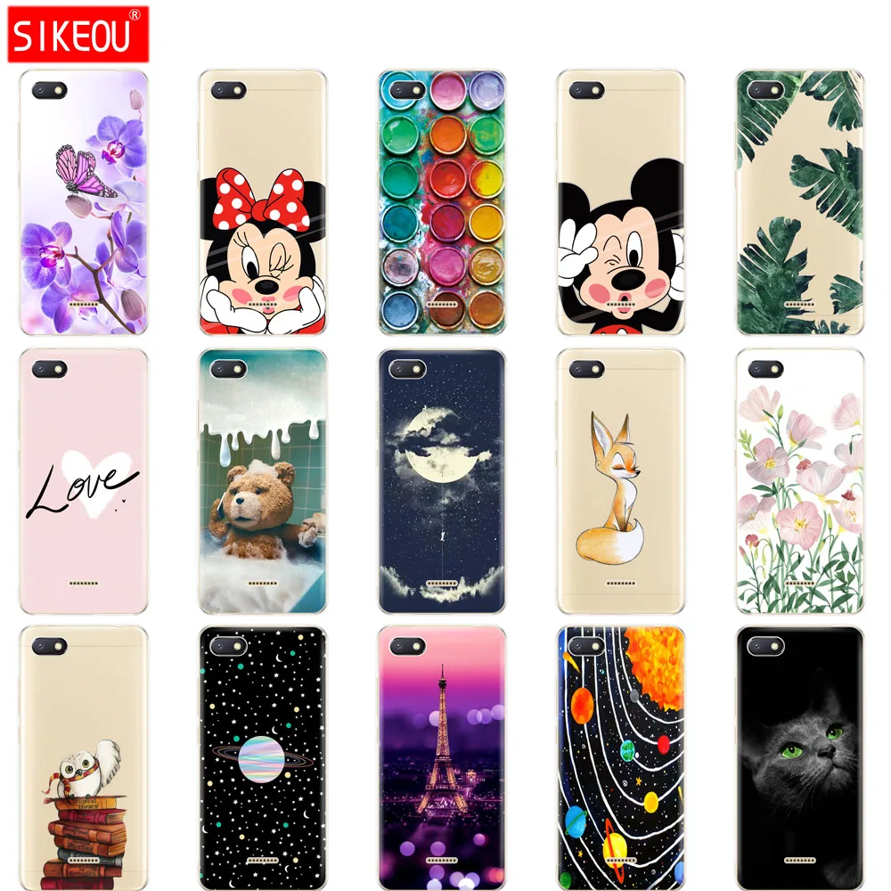 

silicone case for Xiaomi Redmi 6a Cases Soft tpu Back Cover Phone Cases for Xiaomi Redmi 6 A bumper Hongmi 6a Coque fox