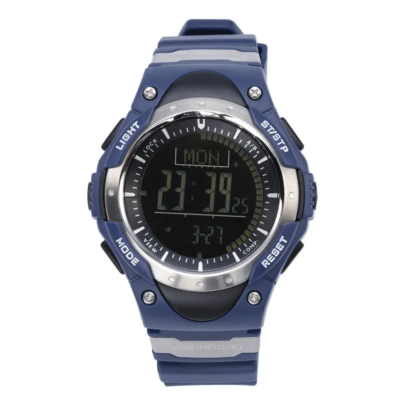 SUNROAD Relogio цифровые часы водонепроницаемые альтиметр компас секундомер барометр шагомер открытый спортивные часы для женщин и мужчин - Цвет: Black Background