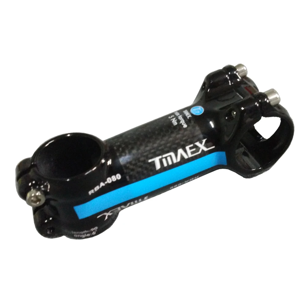 

TMAEX- Aluminum Alloy & Packing Carbon Bicycle Stem Road/MTB Bike Stem31.8 * 60/70/80/90/100 / 110/mm Angle 6/17 Degrees Blue