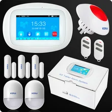 KERUI K52 4,3 дюймов TFT цветной экран Беспроводная охранная сигнализация wifi GSM сигнализация Система управления приложением проводная сирена оригинальная посылка