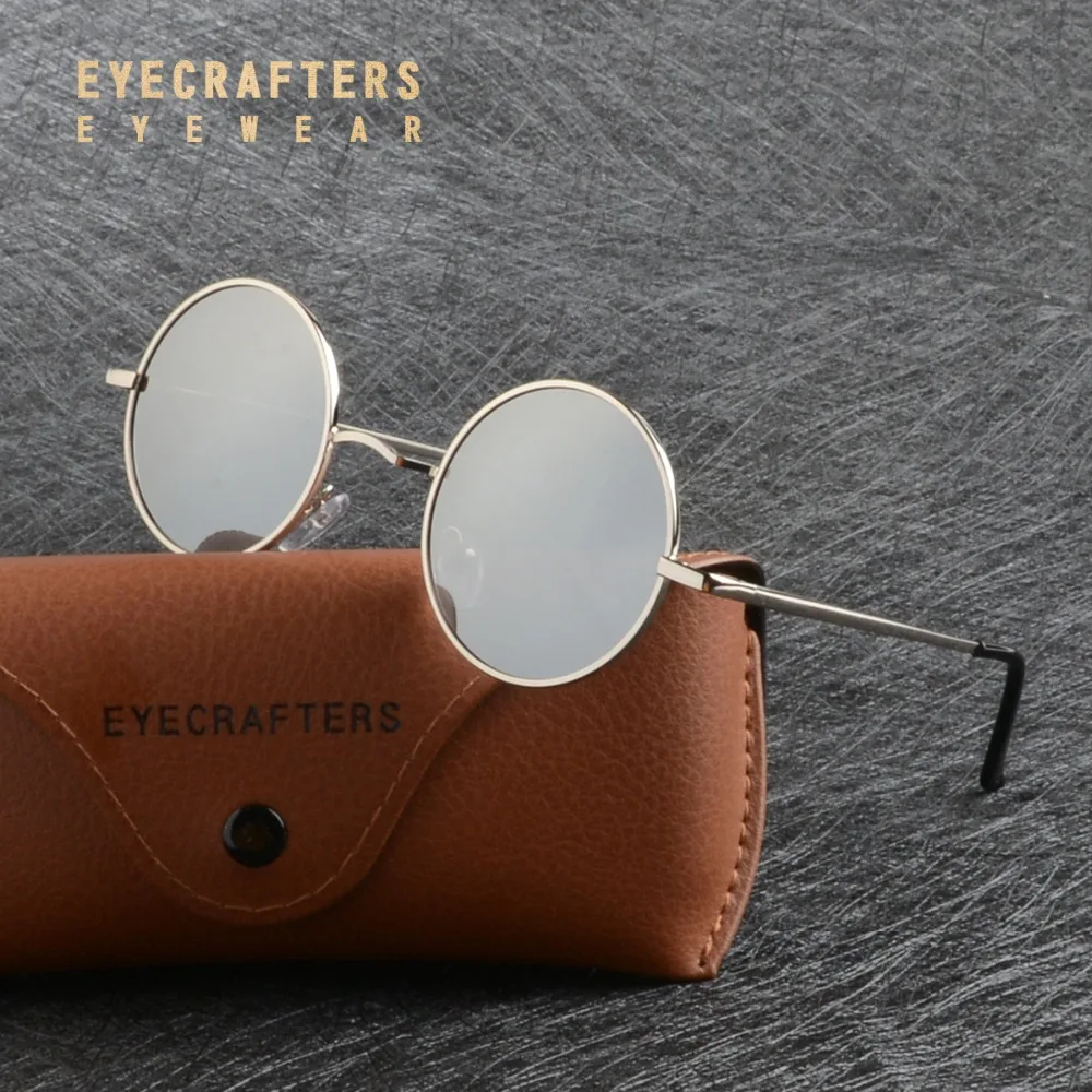 Круглые поляризационные солнцезащитные очки Eyecrafters из металла в стиле стимпанк