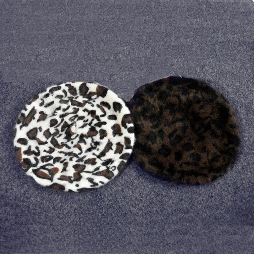 Women Vintage Leopard Print Wool Soft Winter Warm Beret Classic Beanie Hat NEW HATBD0501