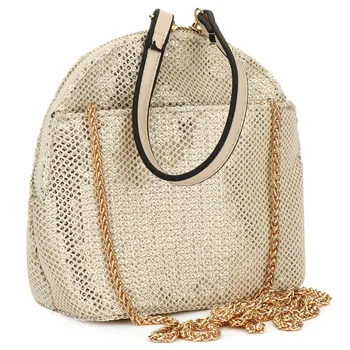 

Sequined Handbag Female Hollow Fashion Chain Sling Bags For Women 2019 Ladies Hand Bags Sliver Gold Phone Wallets Purse Shoulder