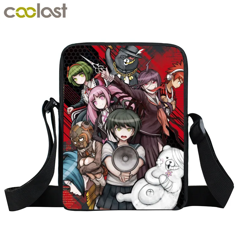 أنيمي danganronpa مصغرة أكياس الأطفال الكتف رسول حقيبة الصبي الفتيات dangan ronpa monokuma crossbody أكياس حقيبة الكتب طفل طالب
