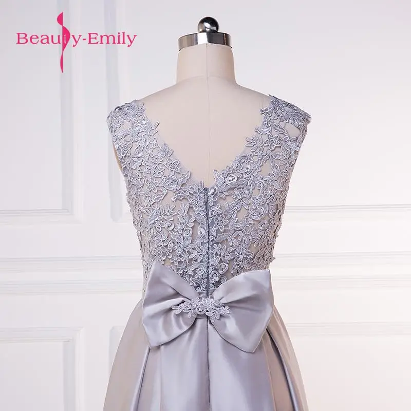 Beauty Emily, длинные кружевные темно-розовые вечерние платья,, трапециевидные, длиной до пола, Формальные платья для выпускного вечера, светоотражающее платье