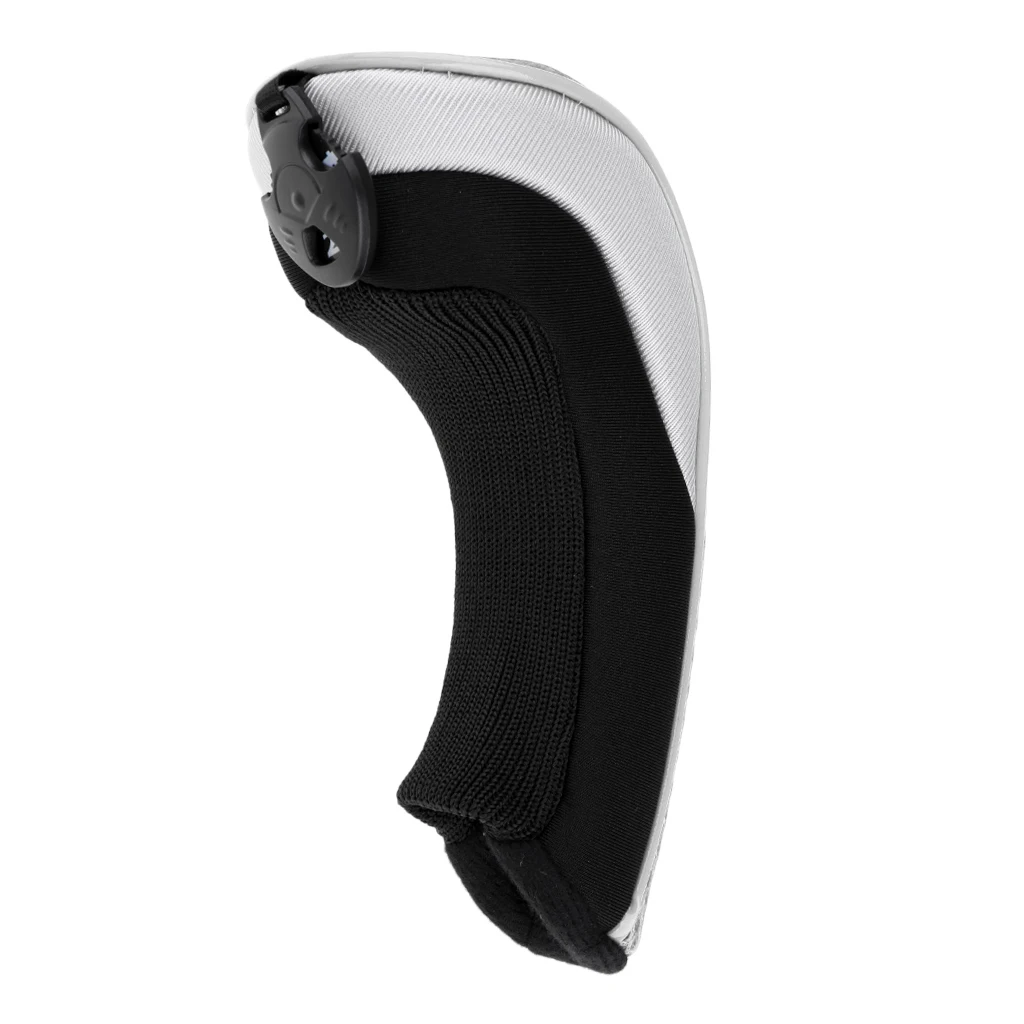 2pcs Premium Polyester Golf Hybrid UT Club Rescue Head Cover Headcover With Number Tag 2, 3, 4, 5, 7, X -Gray Covers Protectors