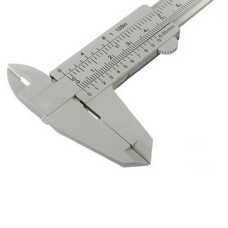 150 мм мини пластмассовые Штангенциркули микрометр Pie De Rey Paquimetro измерительный инструмент линейка 1 шт. серый