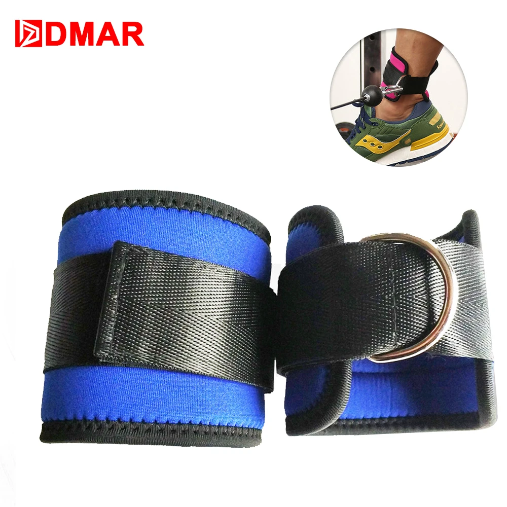 

DMAR 1 Pair Body Building Resistance D-ring Ankle Straps Foot Support Ankle Protector Gym Home Exercise Leg Power Training Guard
