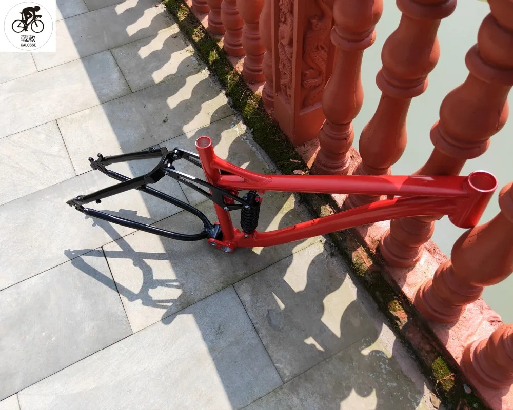 Perfect Kalosse oil spring suspension soft-tail  mountain  bike frame  190mm travel  26inch  Mountain bike frame 5
