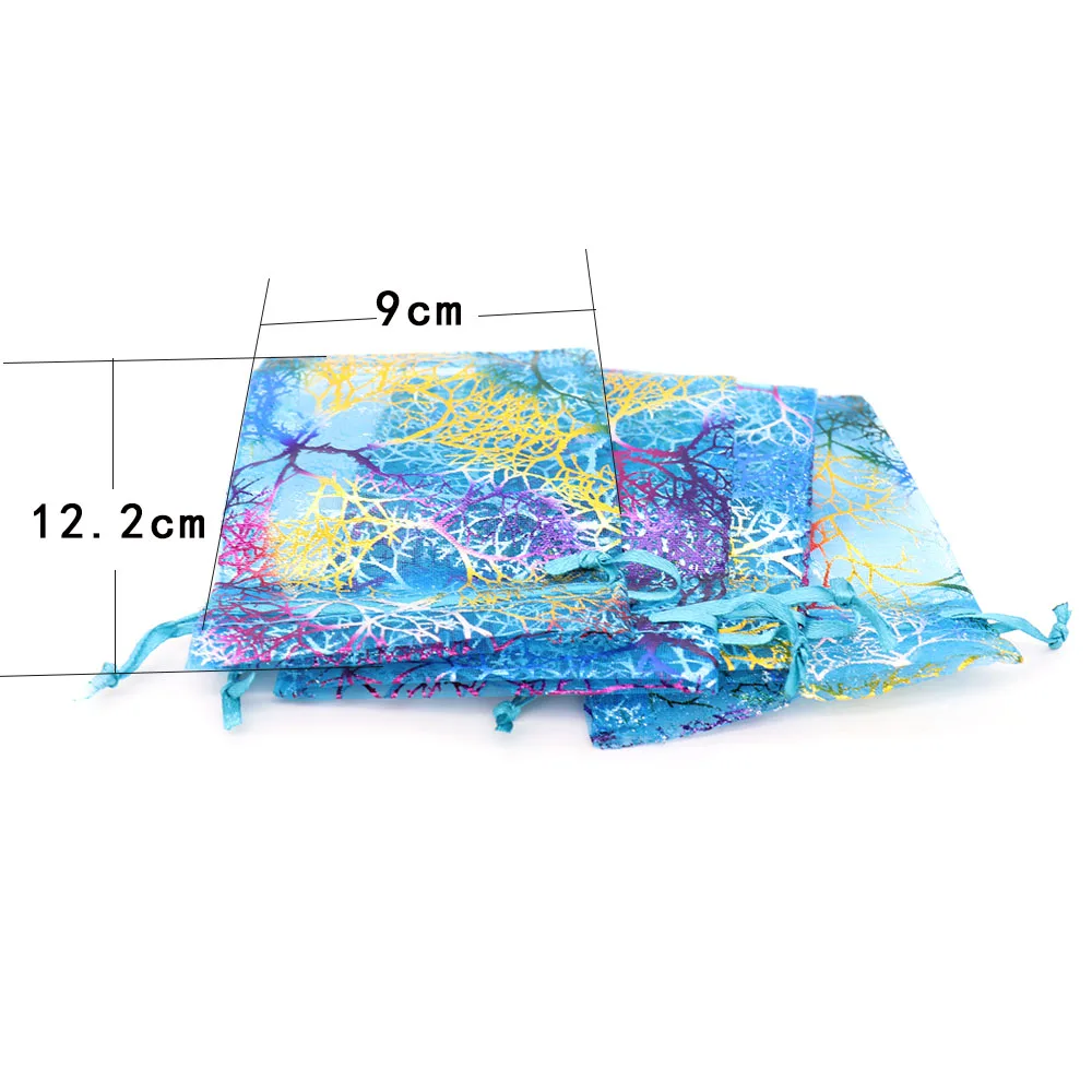 50 шт Мини Коралловая органза конфеты мешок маленькие мешочки на завязках печенье шоколад конфеты мешок для свадебной вечеринки