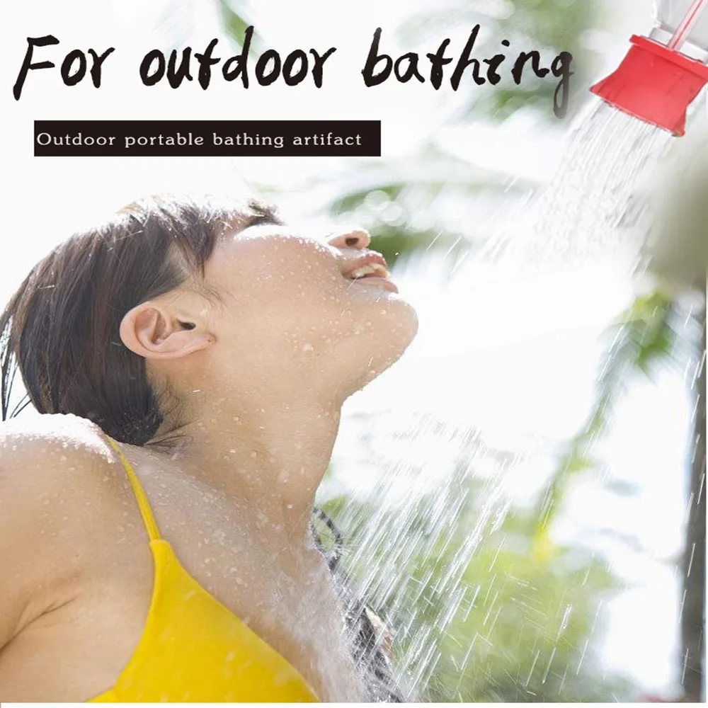 

Outdoor Silicone Shower Head Camping Bathing Supplies Multifunction Flower Sprinkler Tools