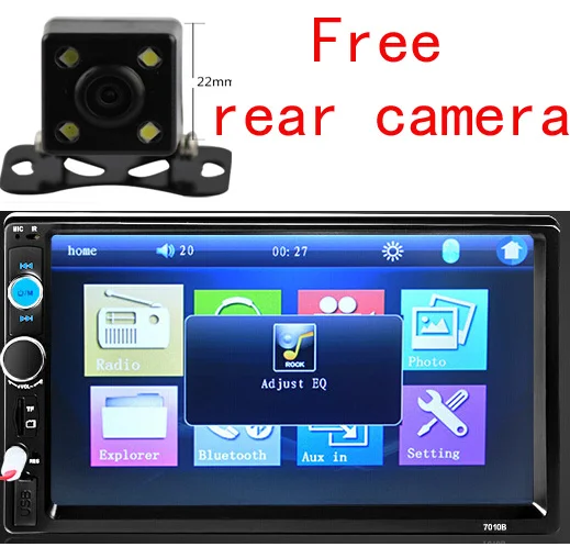  2 din 100% New universal Car Radio Double 2 din Car DVD Player In dash Car PC Stereo videop+Free Camera 