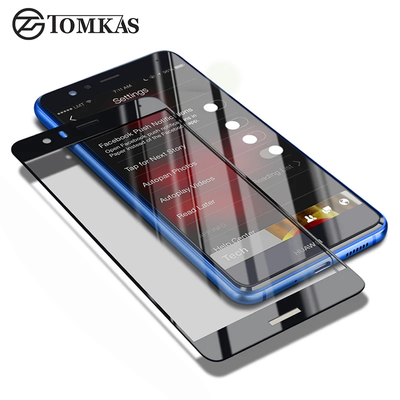 Tomkas Huawei P10 Lite Защитное стекло для экрана 9H полное покрытие пленка Plus P8 2017 P9