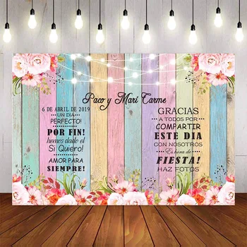

Photography Backdrop Wedding Theme Ceremony Celebration Romantic Pink Flower Flash Love Decoraiton Background Photo Studio