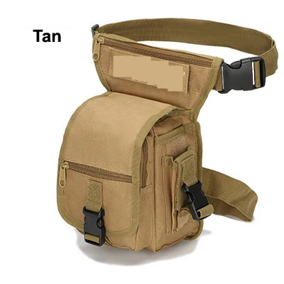 Спортивная сумка На открытом воздухе тактическая страйкбольная походная камуфляжная 1000D многофункциональная тактическая поясная сумка для ног для кемпинга HT19-005 - Цвет: Tan