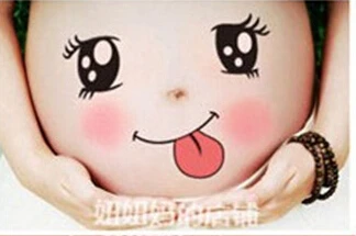 Розничная торговля лактация наклейки на живот милые фотографии реквизит женщина беременная улыбающееся лицо наклейки на живот для мам Уход за ребенком аксессуары - Цвет: 12